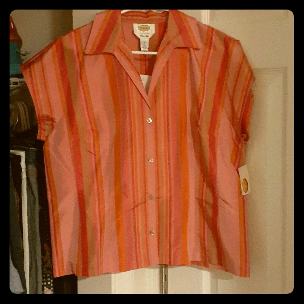 NWT Talbots Button up top